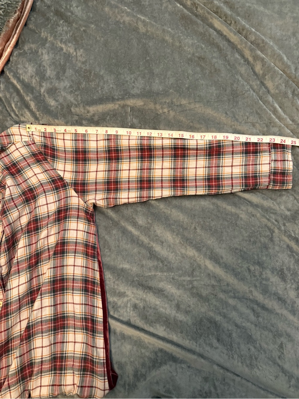 Johnny Was 3J Workshop Flannel/Velvet Blouse NWOT - Picture 8 of 8